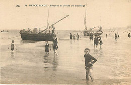 BERCK PLAGE - Barques De Pêche Au Mouillage  - 53 - Berck