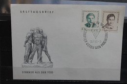 DDR; 1962, Gedenkstätten  MiNr. 881-885, FDC - FDC: Buste