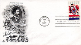 USA. N°803 De 1966 Sur Enveloppe 1er Jour. Cirque/Clown. - Cirque