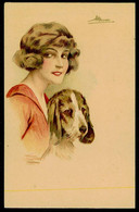 FRANCE - ILLUSTRATEURS  - « Suzanne Meunier» - Les Chiens De Ces Dames.( Ed. L.E. Paris,Serie Nº 58 - 4) Carte Postale - Meunier, S.