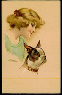 FRANCE - ILLUSTRATEURS  - « Suzanne Meunier» - Les Chiens De Ces Dames.( Ed. L.E. Paris,Serie Nº 58 - 7) Carte Postale - Meunier, S.