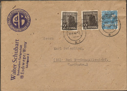 Bizone 2 X 2 Pfg. Band- U.20 Pfg.Netzaufdruck  Brief Aus Eschwege - American/British Zone