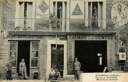 Clermont L'hérault * Devanture Façade Garage Du Centre VIVIER Mécanique Générale  * Automobile Auto Pompe à Essence - Clermont L'Hérault