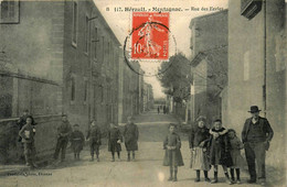 Montagnac * La Rue Des écoles * Scolaire * Villageois - Montagnac