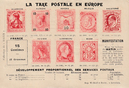 La Taxe Postale En Europe - Zonder Classificatie