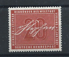 Allemagne RFA N°104** (MNH) 1956 - Fondateur De L' U.P.U. "Heinrich Von Stephan" (bis) - Ungebraucht