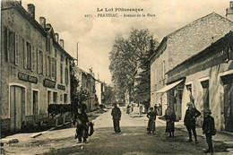 Prayssac * Avenue De La Gare * Hôtel * Villageois * Sellier - Autres & Non Classés