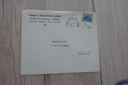 Tunisie Tunisia Lettre Pub Truchetet Et Tansini Bizerte Pour Tunis 1 TP Anciens 1954 - Tunisia (1956-...)