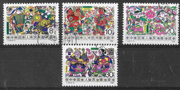 CINA - 1988 - REGIONI IN ESPANSIONE - SERIE 4 VALORI - USATA ( YVERT 2869\2871 - MICHEL 2163\2166) - Oblitérés