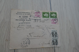 Lettre Pub G.Lainé Bray Sur Seine En Recommandé Griffe 6 TP Pour Limoux Chaussures - Old Professions