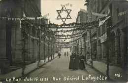 Le Puy * Carte Photo * Le Jubilé 1921 * Rue Général Lafayette * Fête Religieuse * Commerces Magasins - Le Puy En Velay