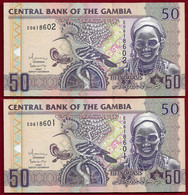 Gambia 50 Dalasis (2006) Pair Running Numbers Pick 28 (NT#01) - Gambie