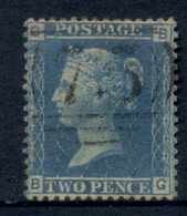 GB 1856-58 2d Blue BG Wmk Large Crown Perf 14 FU - Used Stamps