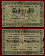 LATVIA 3 RUBLES 1919 - RIGA (MUNICIPAL) Banknote (NT#01) - Lettland