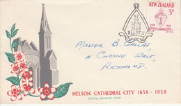 NOUVELLE ZELANDE LETTRE INTERIEURE FDC 1958 - Covers & Documents