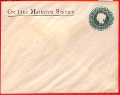 Aa2419 - INDIA  - Postal History - Service STATIONERY COVER - H&G  # 1 OHMS 1895 - Buste