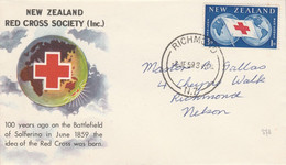 NOUVELLE ZELANDE LETTRE FDC 1959 - Briefe U. Dokumente