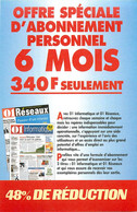 Publicités - Publicité 01 Informatique - 01 Réseaux - Paris - Bon état - Advertising