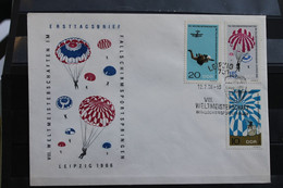 DDR; 1966, Fallschirmspringen - WM, MiNr. 1193-95; FDC - Parachutisme