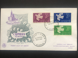 CYPRUS 1962 Europa Cover Kibris Postmark - Briefe U. Dokumente