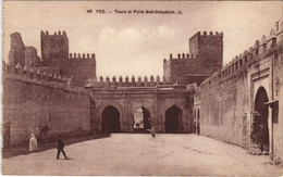 CPA AK FEZ - Tours Et Porte Bab Dekakene MAROC (669636) - Fez (Fès)