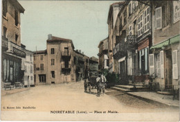 CPA NOIRÉTABLE Place Et Mairie (664358) - Noiretable