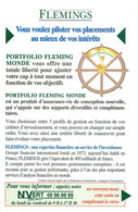 Publicités - Publicité Portfolio Fleming Monde - Flemings - Placements - Gentilly - Bon état - Advertising
