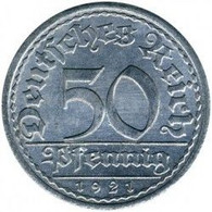 GERMANIA 50 PFENNIG 1921 CATEGIRIA   F STUTTGART GERMANY DEUTCH LAND ALLEMAN - 50 Rentenpfennig & 50 Reichspfennig