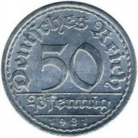 GERMANIA 50 PFENNIG 1921 CATEGIRIA   D MUNICH GERMANY DEUTCH LAND ALLEMAN - 50 Rentenpfennig & 50 Reichspfennig