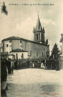 Donzacq * La Place * Vue Sur L'église Avant La Messe * Villageois - Andere & Zonder Classificatie