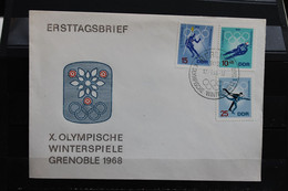 DDR; 1968, Olympische Winterspiele Grenoble, MiNr. 1335-40,  FDC - Winter 1968: Grenoble