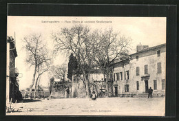 CPA Labruguière, Place Et Ancienne Gendarmerie - Labruguière