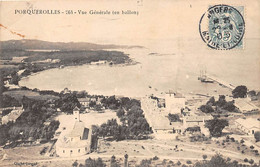 Île De Porquerolles           83      Vue Générale En Ballon     (voir Scan) - Autres & Non Classés