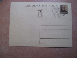 GC 17.10.1944 Cartolina POSTALE MAZZINI Supporto Serie Monumenti N.9 Valori Differenti Timbro Città Agenzia Postale - Postwaardestukken