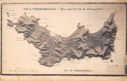 Île De Porquerolles           83        Plan Relief De L'Ile       (voir Scan) - Autres & Non Classés