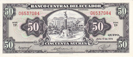 BILLETE DE ECUADOR DE 50 SUCRES DEL AÑO 1974 EN CALIDAD EBC (XF) (BANK NOTE) - Ecuador