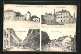 CPA Altkirch, Rue Du Château, Rue Des Boulangers, Rue De Huningue - Huningue