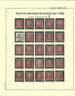 1858. GREAT BRITAIN YV Nº 26 PLATES , 71 TO 224, EXCEPT Nº 77 (1.072€) - Gebraucht