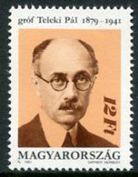 HUNGARY 1991 Teleki Anniversary MNH / **.  Michel 4141 - Unused Stamps