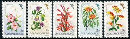 HUNGARY 1991 Flowers Of The Americas MNH / **.  Michel 4125-29 - Unused Stamps