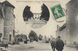 LIFFOL-le-GRAND - Le Caron - L'Avenue De La Gare Et La Gare - Liffol Le Grand