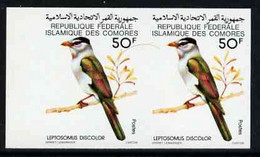 Comoro Islands 1978 Courol Bird 50f (Leptosomus Discolor) Imperf Proof Pair In Issued Colours U/m, As SG 337 - Komoren (1975-...)