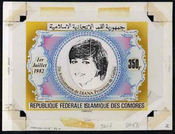 Comoro Islands 1982 Princess Of Wales 21st Birthday Composite Paste-up For 350f Value (as SG 483) - Komoren (1975-...)