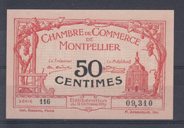 < (34) Montpellier Hérault .. Chambre De Commerce, Billet Nécessite 50 Centimes ..  Serie 116 .. Super - Chambre De Commerce