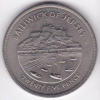 Jersey 25 Pence 1977 Jubilé D'argent Elizabeth II  1952 – 1977 Cupronickel , KM# 44 - Jersey