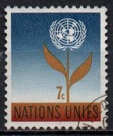 United Nations, 1964/71 - 7c UN Emblem - Nr.126 Usato° - Oblitérés