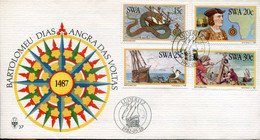 SWA South West Africa Official FDC # 37 - Discoverers, Ship, Map - Zuidwest-Afrika (1923-1990)