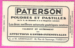 Carte Commerciale Format CPA Poudres Et Pastilles PATERSON Saturants Gastriques Neutres Petite Illustration Au Dos - 1950 - ...