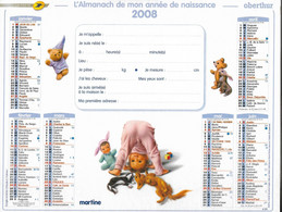 CALENDRIER 2008 ANNEE DE NAISSANCE  Martine - Grossformat : 2001-...