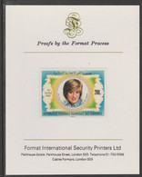 Comoro Islands 1981 Princess Diana's 21st Birthday 200f Imperf Proof Format International Proof Card, As SG 482 - Komoren (1975-...)